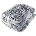 Lavish Home Throw Blanket Oversized Silver Faux Fur Polyester Couch 60"X 80". Fixed Price $97.69.