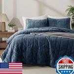 Oli Anderson Velvet Quilt Set Queen Size - Lightweight Bedspread Coverlet. Fixed Price $120.22.