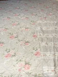 Laura Ashley Melany King Quilt Cottage Rose Pink Floral Stripe 100% Cotton. Fixed Price $50.32.