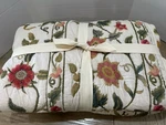 Pottery Barn Tessa Embroidered Quilt Full Queen Floral. Fixed Price $139.00.