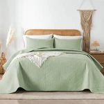 Quilt Bedding Set,sage Green Ultrasonic Full/queen Reversible Mi. Fixed Price $47.96.