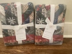Pottery Barn Winter Wreath Quilted King Shams 2 New. Fixed Price $135.00.