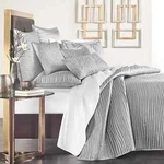 Hudson Park Collection Palmetto Queen Quilted Coverlet Gray. Fixed Price $129.99.