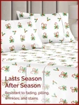 Cgk Linens Queen/king Christmas Sheet Sets Candy Canes./mistletoe Have Holly J. Fixed Price $47.69.