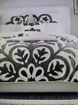 Pottery Barn Mahalo Cotton Applique King Quilt Gray. Fixed Price $199.00.