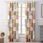 Greenland Home Blooming Prairie Authentic Patchwork Curtain Panel Set, 84 X 8.... Fixed Price $78.19.