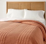 Full/queen Grid Stitch Quilt Rust - Hearth & Hand With Magnolia New. Fixed Price $49.99.