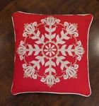 Beautifil Embroidered Levtex Home Snowflake Pillow 18" Christmas. Fixed Price $24.95.