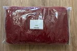 New Pottery Barn Velvet Channel Handcrafted Quilt Full Queen Ruby Red. Fixed Price $179.00.