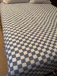 Vintage Ralph Lauren Fallon Blue/white Postage Stamp Full/queen Quilt Epoc. Fixed Price $499.99.