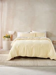 Linen House Surf Wash Quilt Cover Set (butter) - Queen. Fixed Price $14047.37.