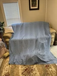 Vermont Country Store Blue Cotton Seersucker Twin Coverlet Rn 78138 HAVE2 Disc. Fixed Price $37.97.