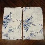Pair Of Ralph Lauren Sandra King Shams Blue & White Watercolor Chinoiserie. Fixed Price $36.00.