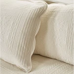 Ivory Matelasse 3PC Full Queen Coverlet Set : Farmhouse Cottage Quilt Cream Tile. Fixed Price $114.45.