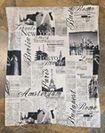 Alamode Home 1 King Pillow Shams World Cities Newsprint. Fixed Price $15.00.