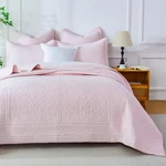 Embroidery Floral Pre-washed Cotton Quilt Bedding Set Queen Size, Oversized 3 Pi. Fixed Price $213.83.