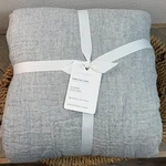 Pottery Barn Cloud Cotton/linen Duvet Cover King Chambray Blue Soft Handcrafted. Fixed Price $189.00.