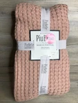 Piu Belle Portugal King Soft Cotton Pink Textured Waffle Coverlet - New. Fixed Price $62.00.