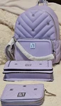 Nwt Victoria's Secret Lilac V-quilt 3-PIECE Set Backpack, Wristlet & Wallet. Fixed Price $81.99.