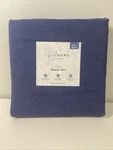 Wel Home 3PC Relaxed Duvet Cover Set Full/queen Navy Linen Blend. Fixed Price $40.00.