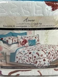 Azure Luxury 5-PIECE Quilt Set Ocean Club Collection Double Queen 90 Beach. Fixed Price $40.00.