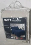 Quilted Queen Coverlet Set 106X96 Borea Home Collection Microfiber Gray White. Fixed Price $40.49.