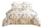 Tache Poplin Cotton Elegant Leaf Vine Cream Beige Reversible Print Duvet Cover. Fixed Price $81.12.
