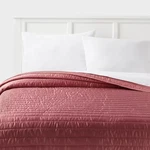Room Essentials Twin Or Xl Rose Pink Soft Fill Bed Quilt 66" 92" Size. Fixed Price $20.00.