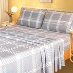 Marquess Microfiber Flannel Sheet Set -luxury Printed 4 Piece Bedding Collect.... Fixed Price $44.71.