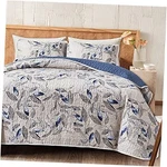 Joyreap 3 Pieces Queen (90"X90", 1 QUILT+2 Pillow Shams) Botanical Blue. Fixed Price $51.99.