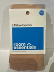 Room Essentials 2-PK Reversible Square Throw Pillow COVERS/RUST/16X16. Fixed Price $10.00.
