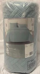 Vcny Nina Embossed Basketweave, Hypoallergenic, 3 Pc King Quilt Set, Blue, New. Fixed Price $45.00.
