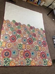 Cynthia Rowley Pink ,orange,purple Mandala Twin Size Quilt With Sham. Fixed Price $68.00.