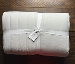 Pottery Barn European Channel Stitch Flax Linen Quilt Queen Eucalyptus New. Fixed Price $189.00.
