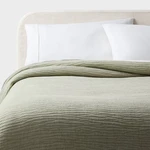 Full/queen Matelasse Gauze Quilt Light Green - Threshold. Fixed Price $24.99.