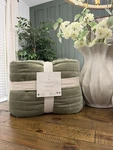 Full/queen Channel Stitch Velvet Quilt Green - Threshold New. Fixed Price $65.00.