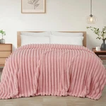 Exclusivo Mezcla King Size Flannel Fleece Blanket, ( 90X104 ), Pink. Fixed Price $51.67.