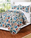 The Lakeside Collection Campsite Quilt Set With Retro Camping Print 3-PC. King. Fixed Price $56.51.