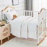 Lightweight Summer Baby Crib Comforter, Hypoallergenic Organic Cotton, 33X43". Fixed Price $56.89.