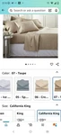 Danjor Linens California Sheet Set - 6 Piece King, Cream. Fixed Price $20.66.