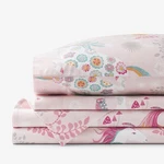 Fancy Unicorns Classic Cool Organic Cotton Percale Bed Sheet Set(pink) 5919. Fixed Price $79.99.