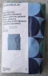 Vtg Post Modern Geometric Circles Pop Art Ikea Cotton Queen Duvet Sham Pair Set. Fixed Price $68.95.