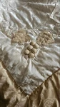 3-PIECE Quilt Bedding Set: Beige Ruffled Bedspread 87" X 63" And 2 Pillow Shams. Fixed Price $68.00.