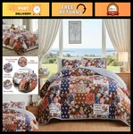 King Size Boho Floral Quilt Set - Colorful Patchwork Bedspread & 2 Pillow Shams. Fixed Price $113.99.