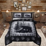 Castle Fairy Bear Print Full Size Kids Comforter Set,wild Animal Bedding. Fixed Price $46.06.