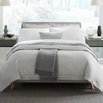 Sferra Catella Queen Grey Duvet Square Cubist Cotton Sateen Jacquard Italy New. Fixed Price $160.00.
