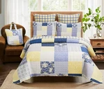 Virah Bella - Garden Walk In Bluebell Lightweight Reversible Quilt Set Tote. Fixed Price $89.95.