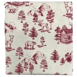 Cuddle Duds Flannel Set Red Lodge Toile Queen Sheets, Bedding. Fixed Price $72.88.