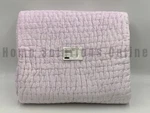Pottery Barn Kids Velvet Cotton Pick Stitch Quilt Light Lavender Twin #T1008. Fixed Price $165.36.