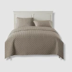Vcny Home Beige 3PC Full/queen. Nina Embossed Quilt Set. Fixed Price $18.90.